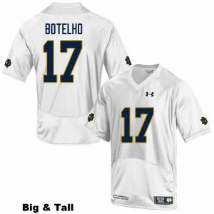 Notre Dame Fighting Irish Men's Jordan Botelho #17 White Under Armour Authentic Stitched Big & Tall College NCAA Football Jersey CCP6599HY